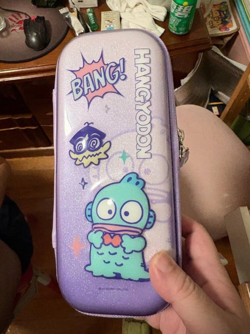 Sanrio Hangyodon hard cover pencil case